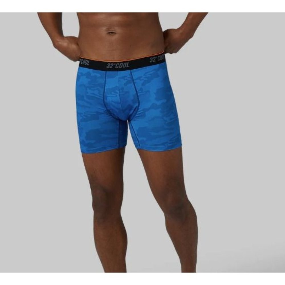 32 Degrees Boxer Briefs Shorts Mens with Bulge Pouch Tagless Stretch Camo 5”